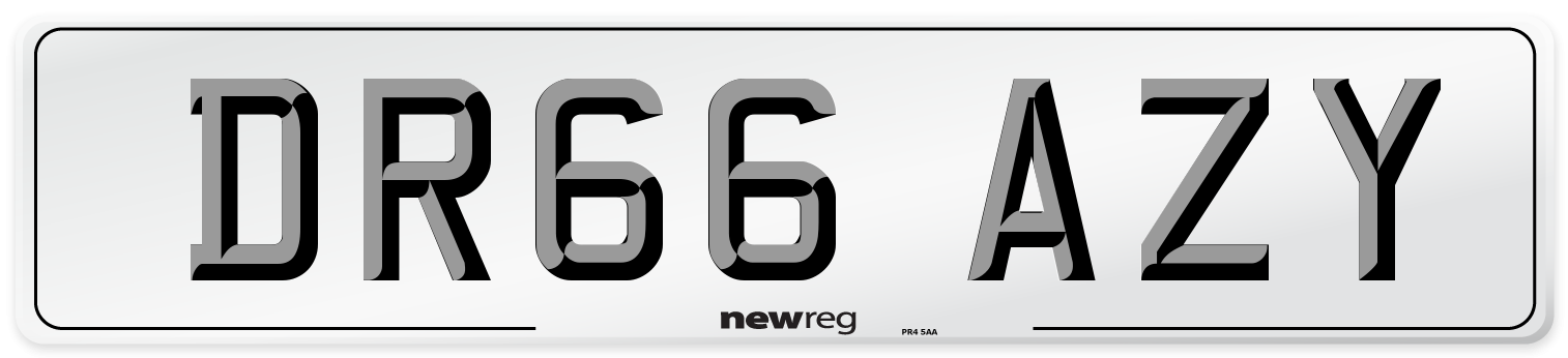 DR66 AZY Number Plate from New Reg
